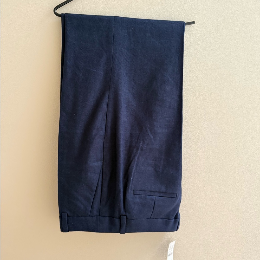 J. Crew Navy Linen Blend Carolina Pants - Picture 3 of 5